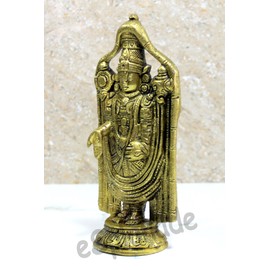 eSplanade - 6" Brass Balaji Venkatesh Tirupati Statue Murti Idol | Pooja Idols | Tirupathi Balaji | Home Decor | Brass Statue