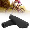 Black Flat Bicycle Handlebar Grips Soft Handle Sleeve Cover Mountain