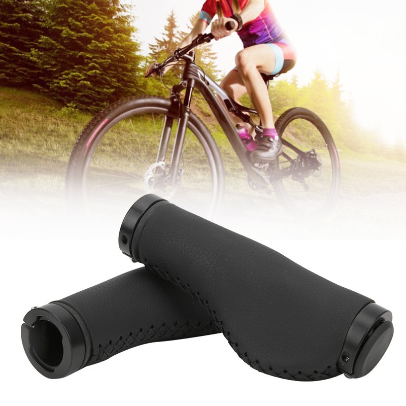 Black Flat Bicycle Handlebar Grips Soft Handle Sleeve Cover Mountain