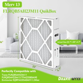 2025 Upgraded MERV 13 Expandable Air Replacement Filter, HVAC Furnace Replacement Filter Compatible with Trane and Envirowise FLRQB5AH23M11/FLRQB5AH23M13, 22.7" x 20.7" x 4.7" - 2 Packs