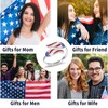 American Flag Ring 925 Sterling Silver Patriotic Adjustable Thumb Rings