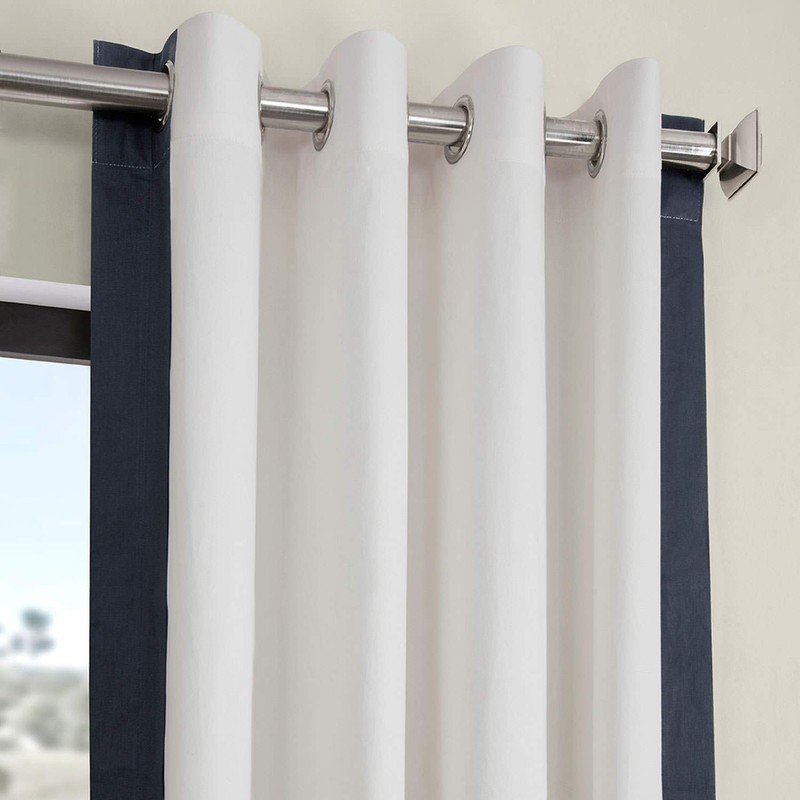 HPD Half Price Drapes Grommet Printed Cotton Curtains for Living