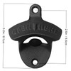 Jumiok Black Bottle Opener Wall Mounted Beer Top Opener with