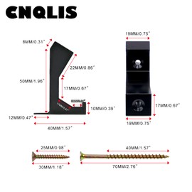 CNQLIS Squeaky Wood Relief Floor Repair Kit Can be Safely Used on Any 5/8 inch or Thicker subfloor,Eliminating Squeaky Floor Sounds,without holes(Black,6 Pcs)