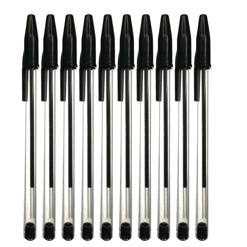 ARTH Pens Black Ink Biro Ballpoint Multipack Box Of 50