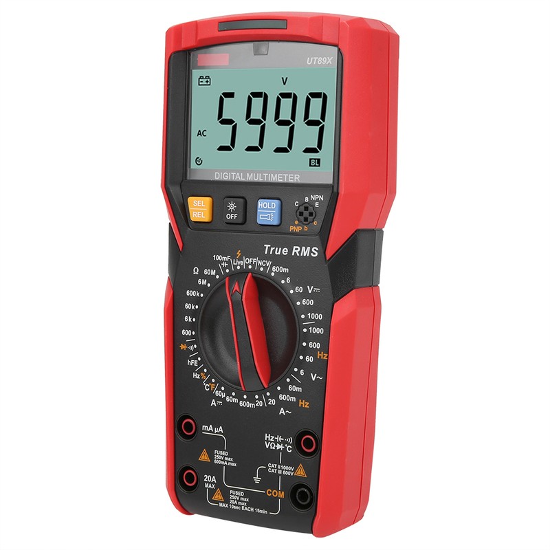 UT89X Digital Multimeter AC DC Voltage Current Resistance Capacitance NCV