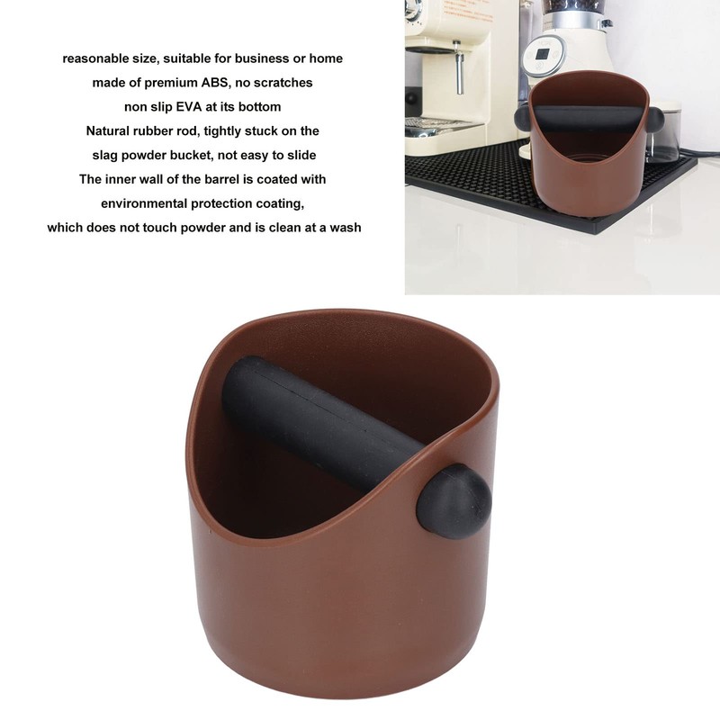 PENO Coffee Grinding Waste Bin, Plastic Coffee Knock Box Scratch