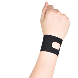Wrist Support, Wristband, Sports, Basketball, Tennis, Firm Fixation, Muscle Training, Thin Condition, Wrist Protection, One Size, Unisex, Both Left and Right (Black, M)