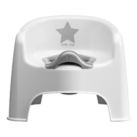 Topfstuhl Little Star rutschsicheres Baby & Kinder Töpfchen - der zauberhafte Töpfchen-Trainer mit Spritzschutz, Sternaufkleber, herausnehmbaren Einsatz & hoher Rückenlehne für optimalen Komfort