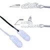2 Set Binaural Grey Silicone Hearing Aid Anti-Lost Rope Tangle-Free