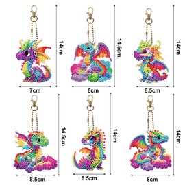 VARHHUXHA 5D DIY 6 Pieces Decorative Diamond Pendant Crystal Rhinestone Art Mosaic Diamond Set Gift