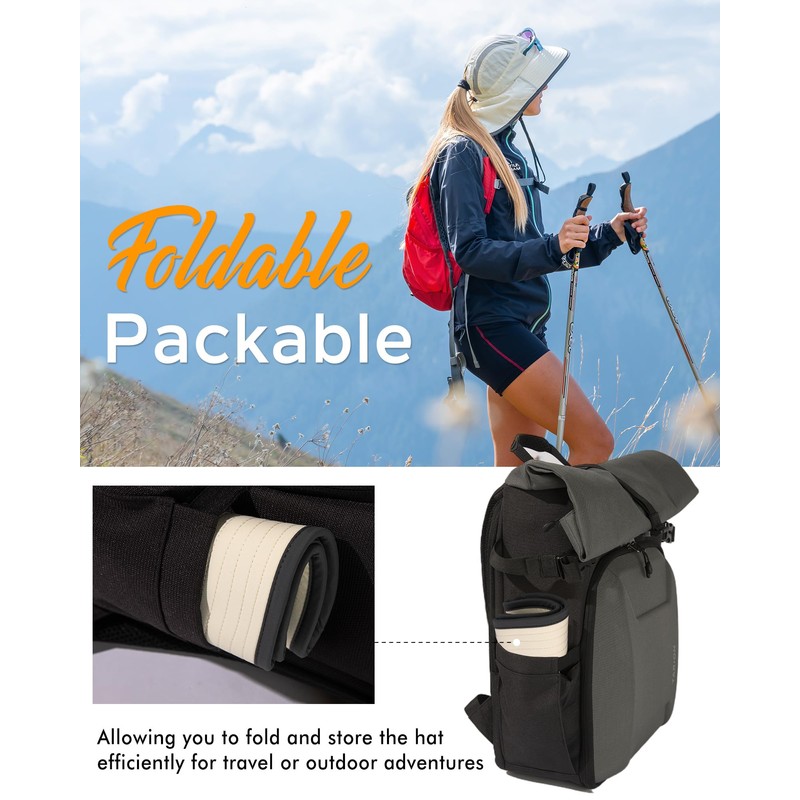 TOP-EX L/XL Sun Hat with Ponytail Hole for Women with