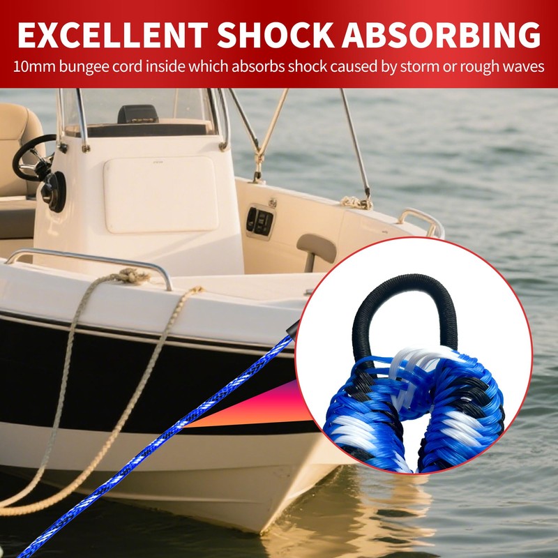 NIUTRIP Bungee Dock Line,Boat Rope Stretchable Docking String with Foam