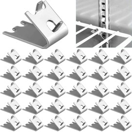 920158 Freezer Shelf Clip,Stainless Steel Shelf Clip for Refrigerator,Freezer Cooler Shelf Support,Replacement Shelf Square Buckles Clips (16)