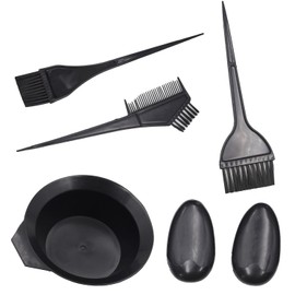 KKLM Hair Color Set, 5 Pieces Hair Dyeing Tools with Brush and Bowl, Ear Caps Included, Home Beauty Tools Salon Quality DIY Hair Dye Kit for Men and Women