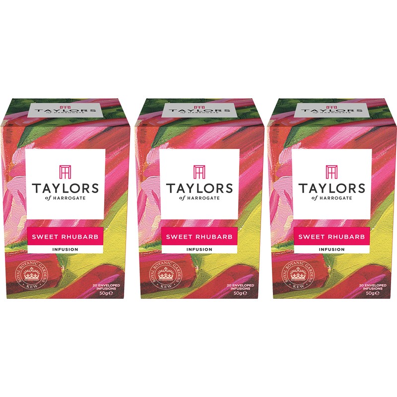 Taylors of Harrogate Sweet Rhubarb Infusion, 20 Teabags (Pack of