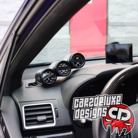 CARZDELUXE Triple gauge pod mount for 2015-2021 Impreza WRX Forester functional defrost