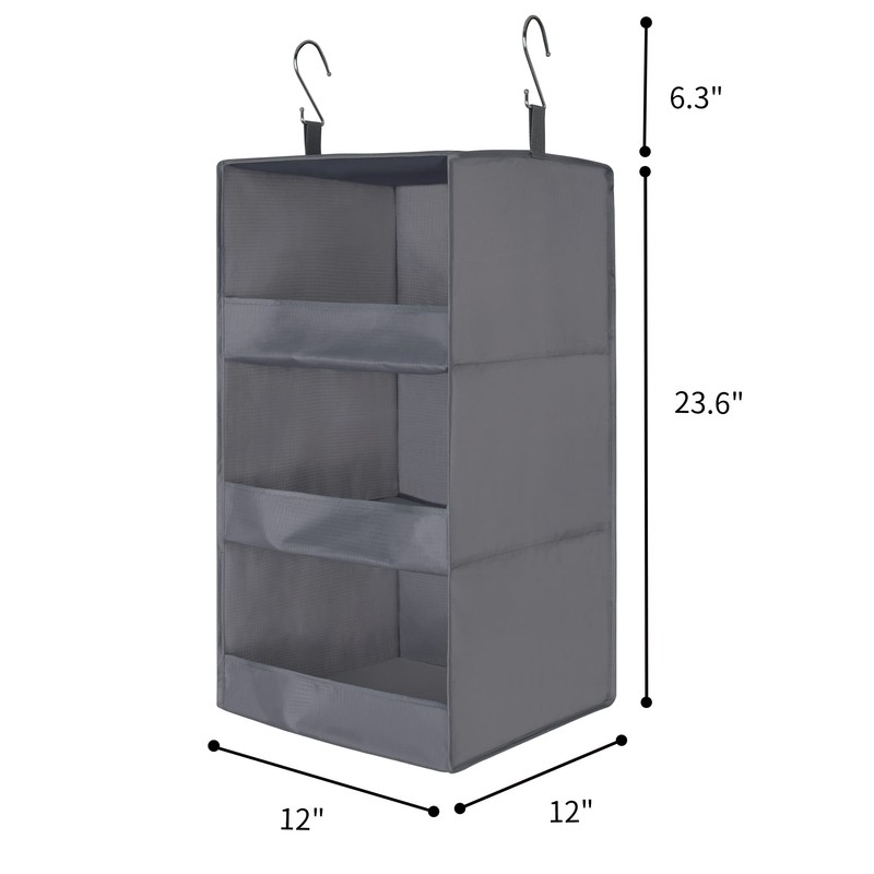 GRANNY SAYS 3-Shelf Closet Organizers and Storage, Foldable Hanging Closet