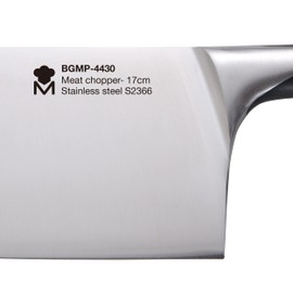 MasterPRO Elegance | 17,5 cm Hackmesser | Hochwertiges Edelstahl-Hackmesser | Matte Oberfläche | Ergonomischer Griff