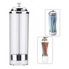 Plastic Straw Dispenser Container with Stainless Steel Lid Transparent Drinking