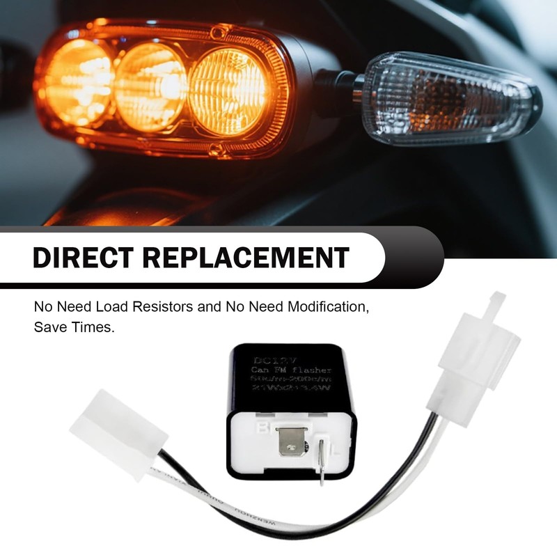 Anyhut 2 PCS LED Flasher Relay, 2-Pin Electronic LED Turn