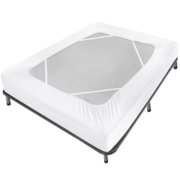 Box Spring Cover King Size Bed Skirts Wrap 4 Side