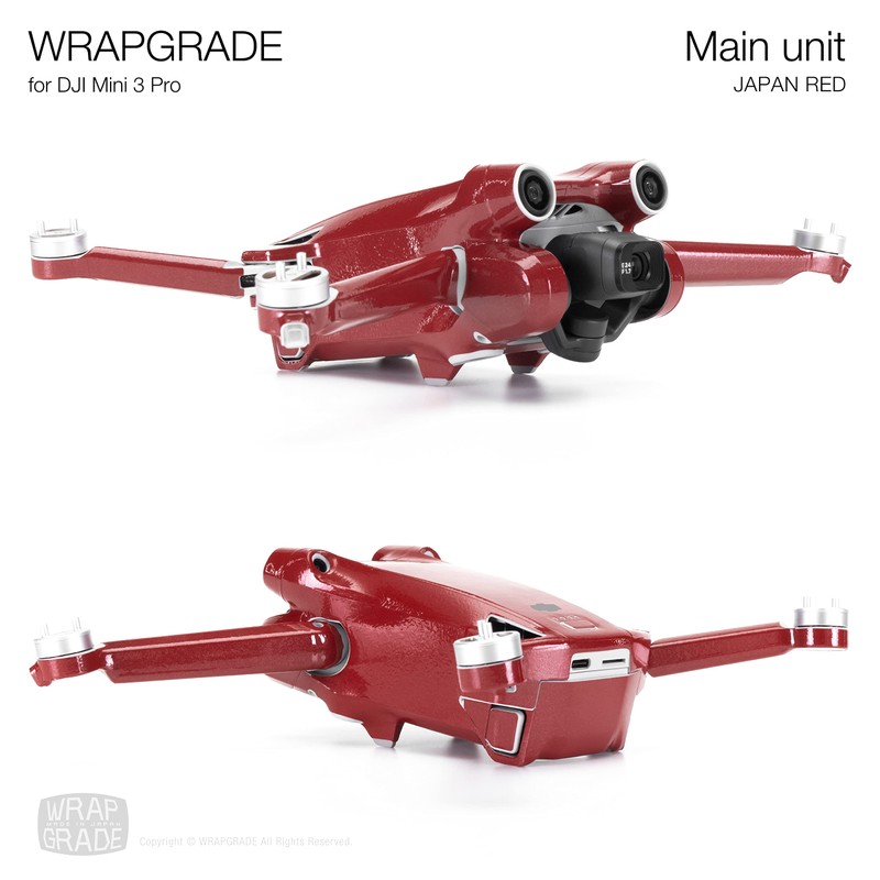 WRAPGRADE Skin Compatible with DJI Mini 3 Pro (JAPAN RED)