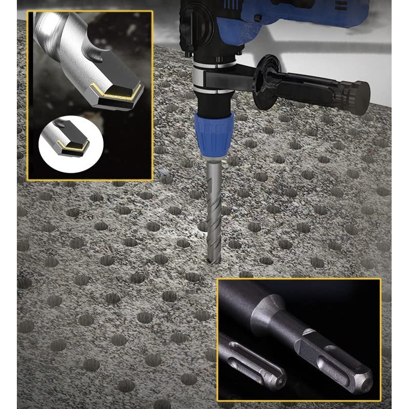SDS Plus Rotary Hammer Drill Bit 24Pcs 5/32 in. x