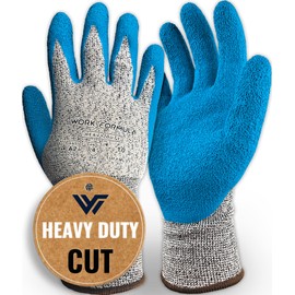 WORK FORMULA 2 Pack Heavy Duty Work Gloves for Men & Women, ANSI A2 Cut Resistant Gloves, Alternative to Leather Gloves