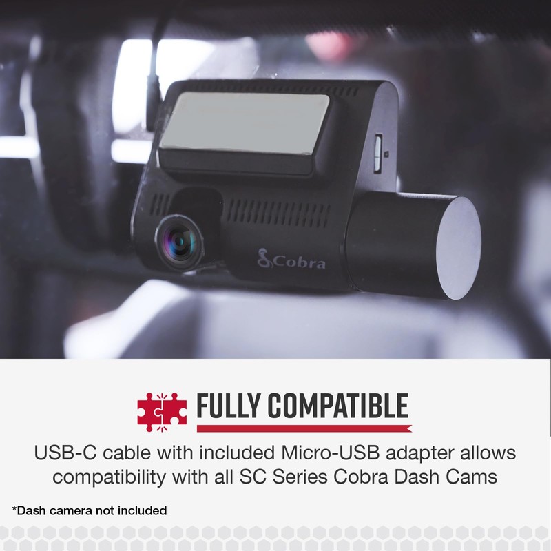 Cobra 2.5A DIY Hardwire Kit - OBDII to USB-C/Micro-USB with