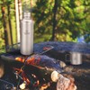 TOMSHOO 550ml Full Titanium Water Bottle with Extra Plastic Lid