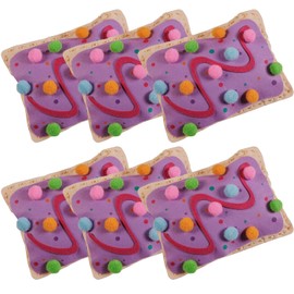 DIY Toaster Pastry Felt Pillow Lacing Craft Kit (9" x 12") 6 Sets - Perfect for Creative & Fun Home Decor Projects