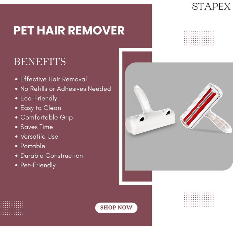 Pet Hair Remover Roller for Dogs & Cats – Reusable