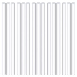Swpeet Swpeet 15Pcs Diamete 8mm Length 300mm White Acrylic Dowel Rods Assortment Kit, Clear Acrylic Round Solid Bar DIY Model Material Acrylic Round Stick for Model Making DIY Crafts