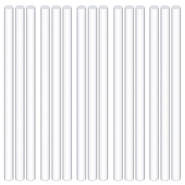 Swpeet Swpeet 15Pcs Diamete 8mm Length 300mm White Acrylic Dowel