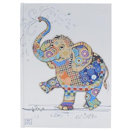 Bug Art Lesser & Pavey A5 Notebook | Plain Journal Note Book For Office, School, Business & Daily Notes | Eddie Elephant Great Notebooks For Women & Men