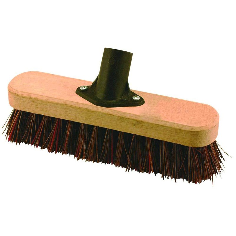 Elliott Deck Scrubbing Broom Head with Natural Union Fibre, Beige,