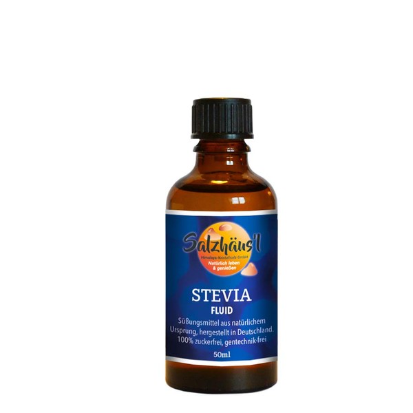 STEVIA Fluid SALZHÄUS`L 50 ml / Stevia in flüssiger Form / natürliches Süßungsmittel / Premiumqualität / Zuckerersatz