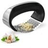 Stainless Steel Garlic Press Crusher Manual Rocking Mincer Squeezer Kitchen