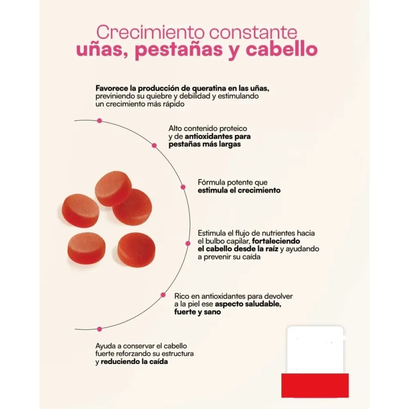 Pack 3 Botes Biotina+chlorella Uñas Cabello Piel Pestañas