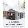 IDEALHOUSE 2-Pack Heavy-Duty 180G Zipper Doors Replacement for Carport -