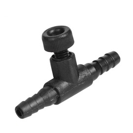 AFIODA 10 Pack Aquarium Air Control Valves, Single Way T Shape Air Flow Regulators for 4-6 mm ID Airline Tubing, Black Plastic Hose Connectors Air Pump Accessories for Fish Tank Aeration System