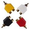 QDiShi 4 Pcs RCA Y Splitter Plug Adapter 2 Female