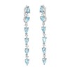 Franki Baker Long Blue Topaz & Diamond CZ Sterling Silver