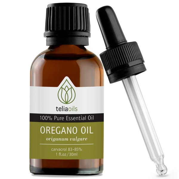 Teliaoils Oil of Oregano, Super Strenght 83-85% Carvacol, Edible Oregano from Greek Mountains