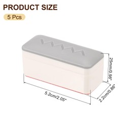 uxcell 5 Pcs Toilet Seat Bumper Kit, 25mm Thickness Bidet Bumpers Pads Rubber Square Seat Spacer Replacement with Strong Adhesive for Toilet Cover