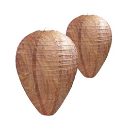 Set of 2, Wasp Nest Dummy, Wasp Nest Dummy Weatherproof and Hornet Nest Dummy, Traditional Paper Lanterns for Home Decoration and Folk Culture Events (28 cm x 22 cm)