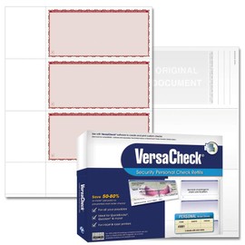 VersaCheck Secure Checks - 750 Blank Business or Personal Wallet Checks - Blue Premium - 250 Sheets Form #3001-3 Per Sheet