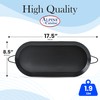Alpine Cuisine Nonstick Oval Comal Griddle 17.5x8-Inch - Black Carbon