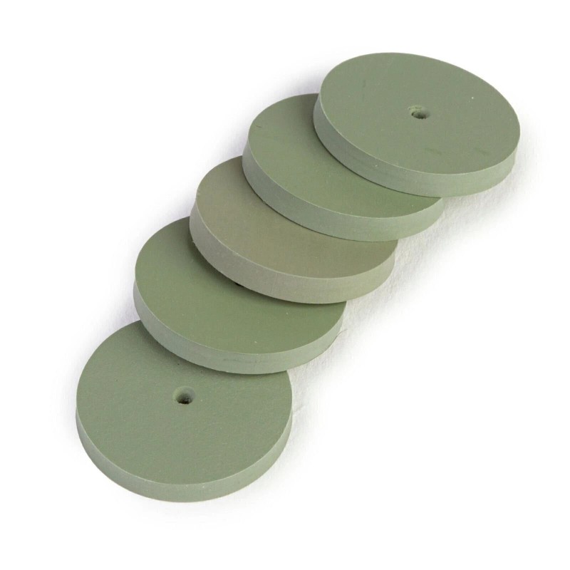 StewMac Fret Polishing Wheels, Extra-fine Wheels (Green), Package of 5